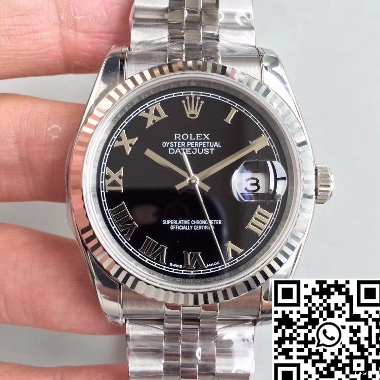 EW 41MM 116334 Black Rolex Datejust Factory Dial 0405